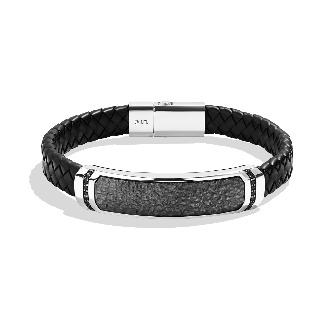 Fashion Frill Leather Bracelet For Men Stainless Steel Stylish Black  Bracelet For Men Boys FFBL108 at Rs 135 in Delhi